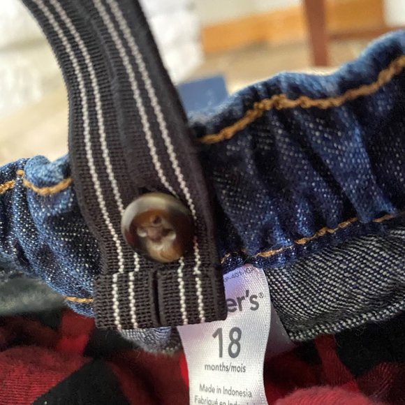 18 mos Carter's 3 Piece Outfit with Suspenders - Picture 6 of 7